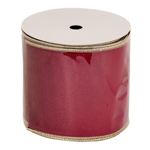 NASTRO DOUBLE FACE 100MMX10Y VELLUTO LAME WINE